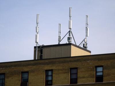  Four ugly eye soars on top of the hospital.